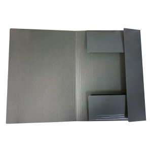 CARTELLINA 3 LEMBI PIATTA CON ELASTICO, F.TO A4 GRIGIO SCURO BM COD. 0123591 CONFEZIONE DA 10