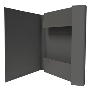 CARTELLA PROGETTO CON ELASTICO DORSO 3 CM, GRIGIO SCURO BM COD. 0123603