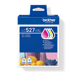 BROTHER KIT DA 4 CARTUCCE BK/C/M/Y -NERO 1.300 PAG -C/M/8Y 900 PAG COD. LC527VAL