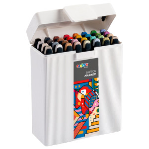 ASTUCCIO 32 SKETCH MARKER DOPPIA PUNTA COLORI ASSORTITI CARIOCA PLUS COD. 45242