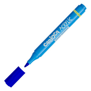 BOX 8 PAINT MARKER ACRILICO PUNTA MAXI BLU CARIOCA COD. 45296/02