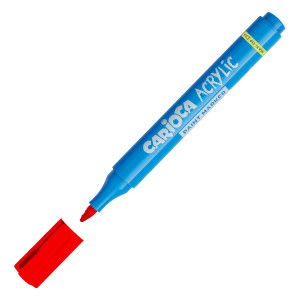 BOX 8 PAINT MARKER ACRILICO PUNTA MAXI ROSSO CARIOCA COD. 45296/03