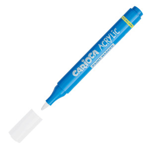 BOX 8 PAINT MARKER ACRILICO PUNTA MAXI BIANCO CARIOCA COD. 45296/31