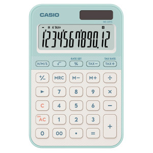 CALCOLATRICE DA TAVOLO MS-20YC VERDE CASIO COD. MS-20YC-LG-W-EP