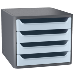 CASSETTIERA 4 CASSETTI 1400 F GRIGIO-AZZURRO CHIARO FIRST BY CEP COD. 1014002341