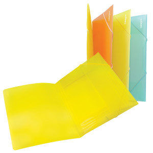 CARTELLA 3 LEMBI CON ELASTICO ANGOLARE SPRING DORSO PIATTO REGOLABILE IN PP 4 CO COD. 362270 CONFEZIONE DA 24
