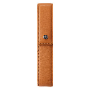 ASTUCCIO PORTAPENNE C/CHIUSURA MAGNETICA VERA PELLE SAFFIANO MARRONE CROSS COD. E000012