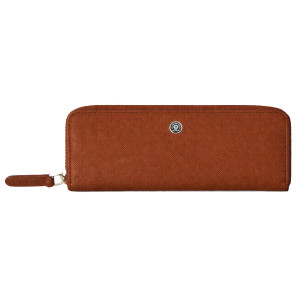 ASTUCCIO PORTAPENNE C/ZIP VERA PELLE SAFFIANO MARRONE CROSS COD. E000042