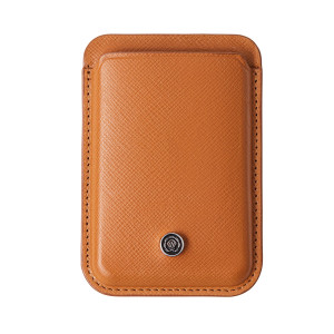 PORTACARTE MAGNETICO VERA PELLE SAFFIANO MARRONE CROSS COD. E000052