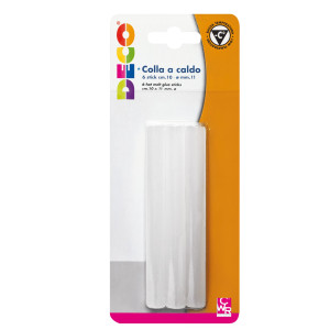 6 STICK COLLE TRASP. DIAM. 11MM X 10CM PER PISTOLA A BASSA TEMPERATURA DECO COD. 06165