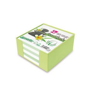 BOX COLORATO C/FOGLIETTI CARTA 100 RICICLATA 10X10X5CM IKONA+ COD. 09686