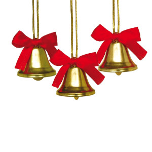 BUSTA 10 CAMPANELLINI DIM. 22MM IN METALLO COLOR ORO 11491 DECO COD. 11491
