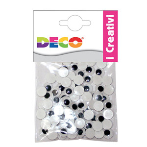 OCCHIETTI ADESIVI TONDI BUSTA DA 50 PZ. MISURE ASSORTITE DECO COD. 11495