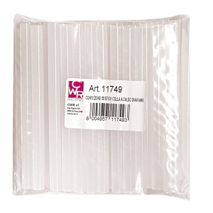 BLISTER 50 PZ COLLA STICK MINI 10CM X DIAM. 7MM DECO COD. 11749