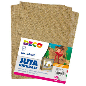 CONFEZIONE 6 PEZZI JUTA NATURALE 23X33CM 12247 DECO COD. 12247