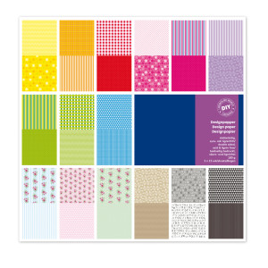 BUSTA 30 FG CARTA SCRAPBOOKING 30,5X30,5CM ASS. VICHY DECO COD. 12592