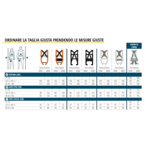KIT CLASSIC PROTEZIONE ANTICADUTA ELARA 160V2 PER TAGLIE S/M/L COD. ELARA160V2GT