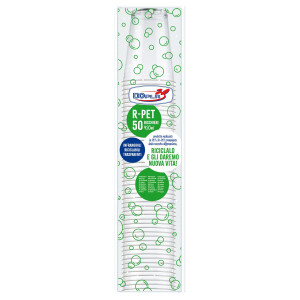 CONF 50 BICCHIERI R-PET TACCA 300ML TRASPARENTI DOPLA COD. 25001