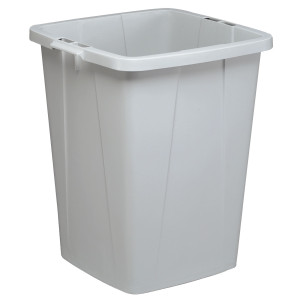 BIDONE GRIGIO DURABIN QUADRATO IN PP CON MANIGLIE PER IL TRASPORTO 90 LT DURABLE COD. 1800505050