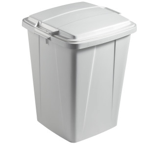 BIDONE GRIGIO DURABIN QUADRATO IN PP CON MANIGLIE PER IL TRASPORTO 90 LT DURABLE COD. 1800505050