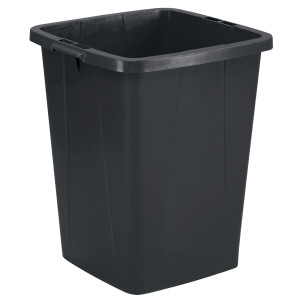 BIDONE NERO DURABIN QUADRATO IN PP CON MANIGLIE PER IL TRASPORTO 90 LT DURABLE COD. 1800505221