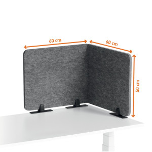 PANNELLO DIVISORIO DA SCRIVANIA EFFECT 120 PIEGHEVOLE IN FELTRO 1,2 M DURABLE COD. 3134-58