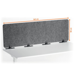 PANNELLO DIVISORIO DA SCRIVANIA EFFECT 160 PIEGHEVOLE IN FELTRO 1,6 M DURABLE COD. 3135-58