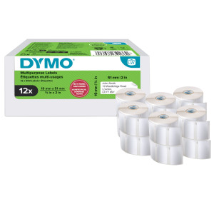 VALUE PACK 12 ROTOLI ETICHETTE MULTIUSO 19X51MM BIANCO (500 ETIC/RT DYMO LW COD. 2234186