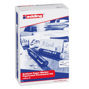 MARCATORE EDDING 33 PERMANENTE PUNTA SCALPELLO NERO COD. E-33 001