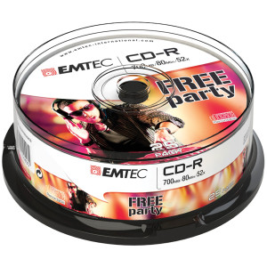 CD-R EMTEC 80MIN/700MB 52X SPINDLE (KIT 25PZ COD. ECOC802552CB