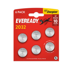 BLISTER 6 MICROPILE A PASTIGLIA CR2032 LITIO 3V ENERGIZER COD. U302034