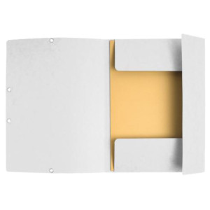 CARTELLA 3 LEMBI CON ELASTICI A4 BIANCO 55506E EXACOMPTA COD. 55506E CONFEZIONE DA 25