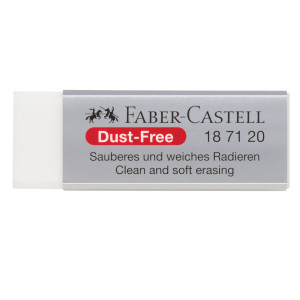 GOMMA DUST FREE VINILE PER MATITE GRAFITE E COLORATE FABER-CASTELL COD. 187120 CONFEZIONE DA 20