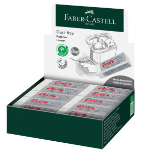 GOMMA DUST FREE VINILE PER MATITE GRAFITE E COLORATE FABER-CASTELL COD. 187120 CONFEZIONE DA 20
