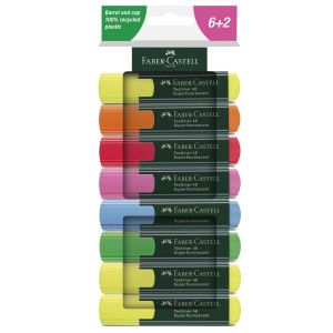 ASTUCCIO 8 EVIDENZIATORI TEXTLINER 48 SUPERFLOURESCENTE FABER CASTELL COD. 254848