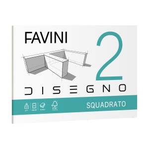 ALBUM FAVINI 2 33X48CM 110GR 10FG LISCIO SQUADRATO COD. A171313 CONFEZIONE DA 5