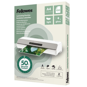 SCATOLA 100 POUCHES RICICLATE 80MIC A4 FELLOWES COD. 100142987