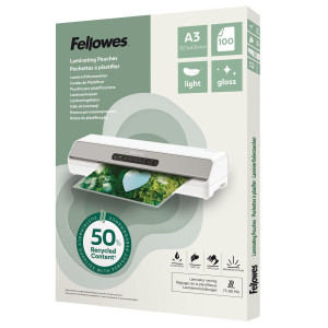 SCATOLA 100 POUCHES RICICLATE 80MIC A3 FELLOWES COD. 100142988