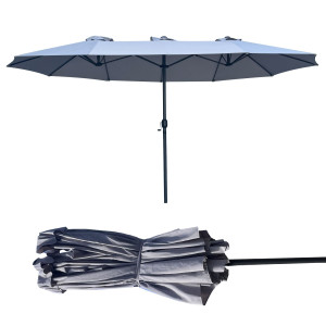 OMBRELLONE TRIO OVALE H.2,7X4,5M ANTRACITE COD. O850300