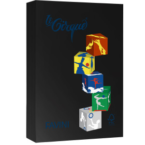 CARTA LECIRQUE A4 80GR 500FG NERO 400 FAVINI COD. A71A504