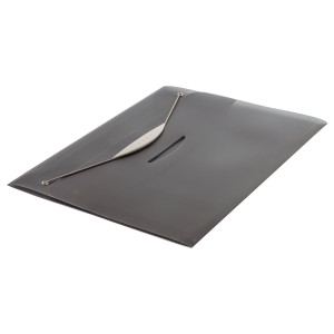 CARTELLINA CON ELASTICO IN PPL TRASP. GRIGIO FELLOWES COD. 40337. CONFEZIONE DA 3