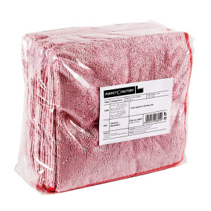 PACK 10 PANNI MICROFIBRA 40X40CM ROSSO ULTREGA PERFETTOFACTORY COD. 26601