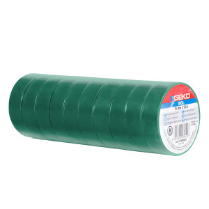 NASTRO ADESIVO ISOLANTE 15MMX10MT VERDE GEKO COD. 8170000007 CONFEZIONE DA 10