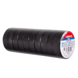 NASTRO ADESIVO ISOLANTE 15MMX10MT NERO GEKO COD. 8170000011 CONFEZIONE DA 10
