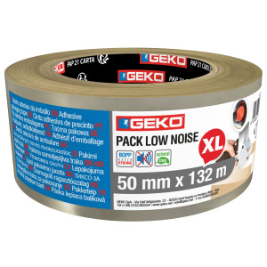NASTRO DA IMBALLO PP LOW NOISE 50MMX132MT TRASPARENTE GEKO COD. 8180200002