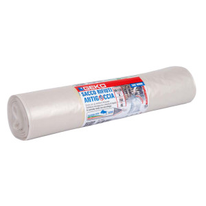 6 SACCHI RIFIUTI LDPE C/FASCETTA 90X120CM- 160LT 45MIC AMBRA TRASPARENTE GEKO COD. 8500800001
