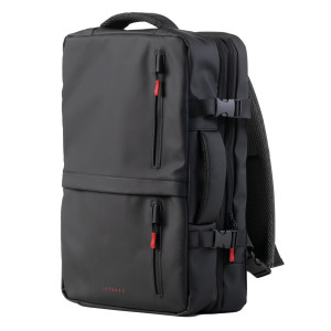 ZAINO TRAVEL BACKPACK DROP2GO GOMMA ANTIPIOGGIA DIM. 30X15X45CM NERO INTEMPO COD. 9235DRB
