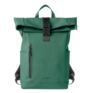 ZAINO ROLL-TOP DROP GOMMA ANTIPIOGGIA DIM. 30X42X14CM VERDE INTEMPO COD. 9239DRG24