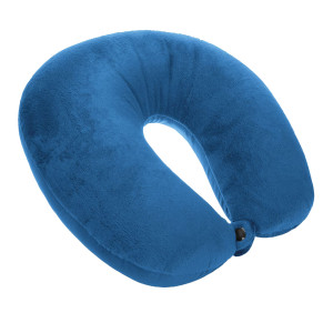CUSCINO DA VIAGGIO EXPLORA MEMORY FOAM 30X29X12CM AZZURRO LEBEZ COD. 82272.