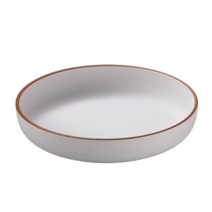 PIATTO FONDO RPET D21X3,8CM BIANCO LEONE COD. N0001